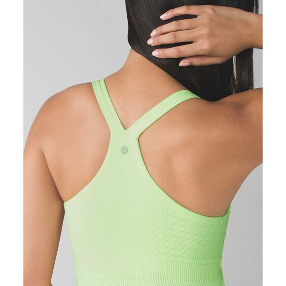 Lululemon Ebb To Street Tank Heathered Clear Mint Ribbed Seamless Racerback Top - Picture 7 of 13